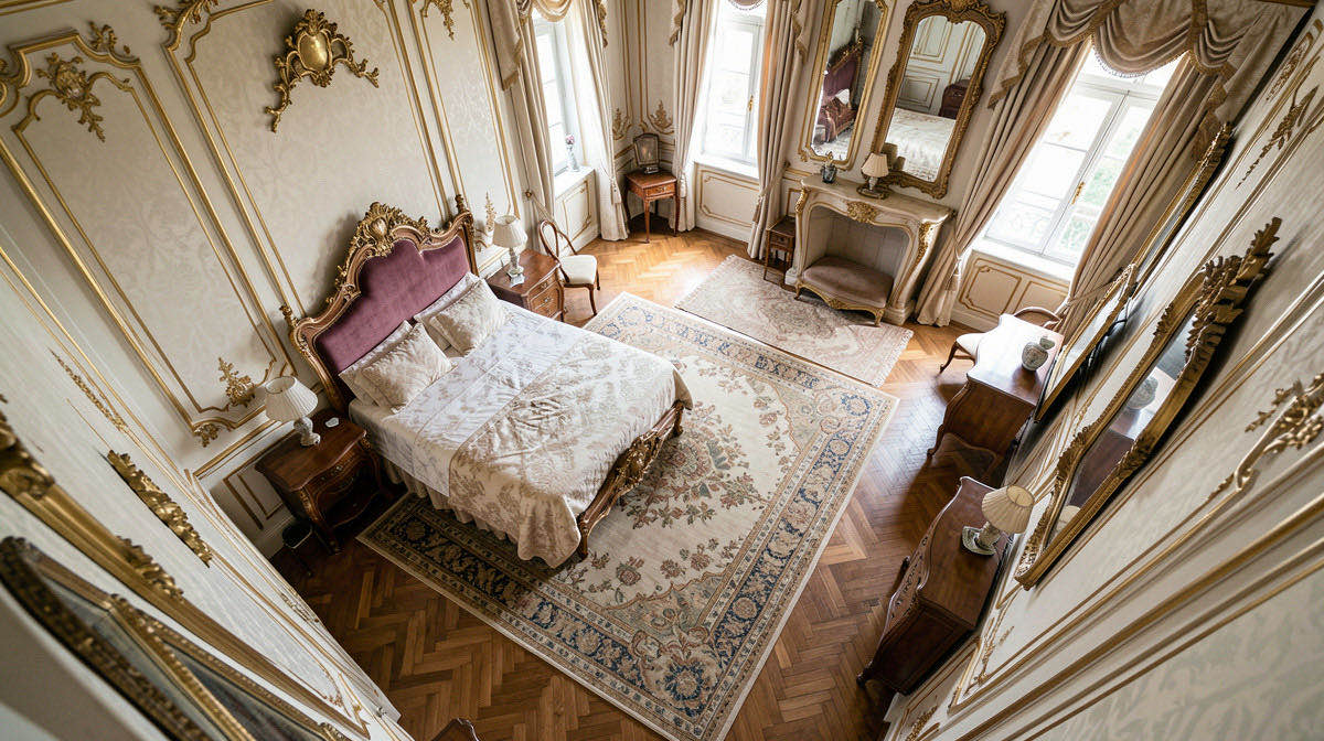 Baroque bedroom — overhead