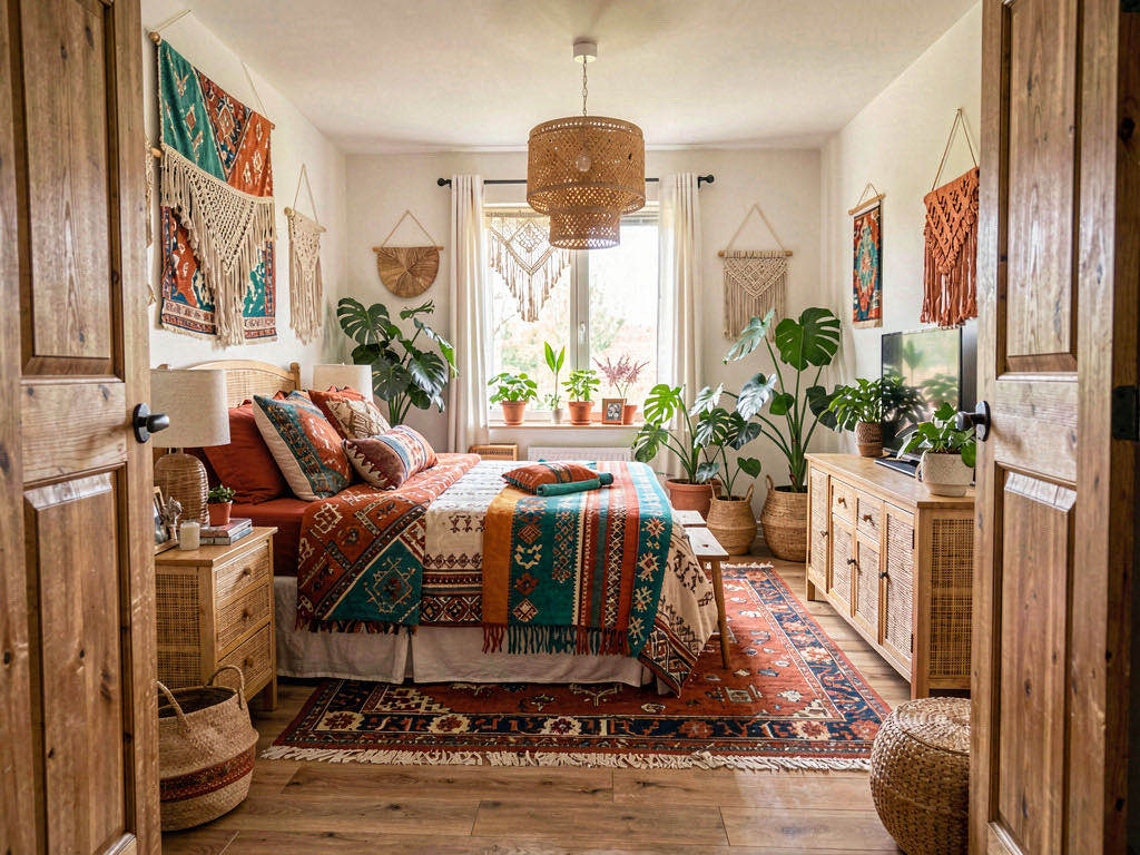 Boho bedroom — wide