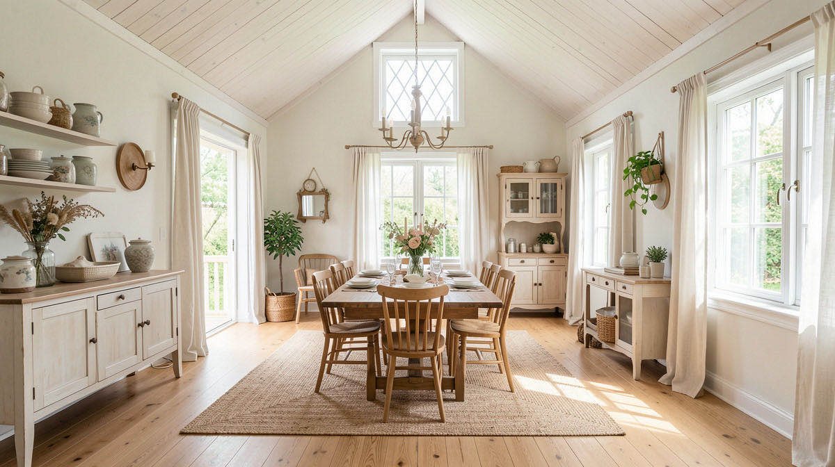Cottagecore dining room — wide