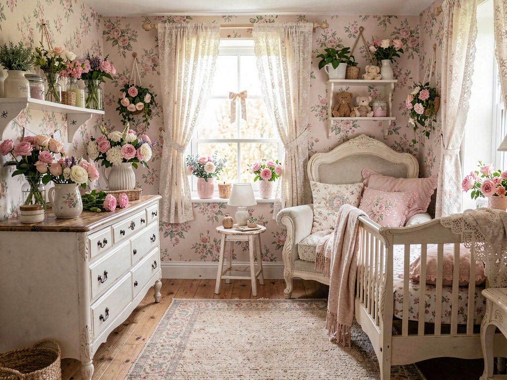 Cottagecore Nursery with sunken seating pit