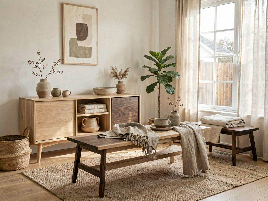 Japandi Nursery with floor-to-ceiling windows