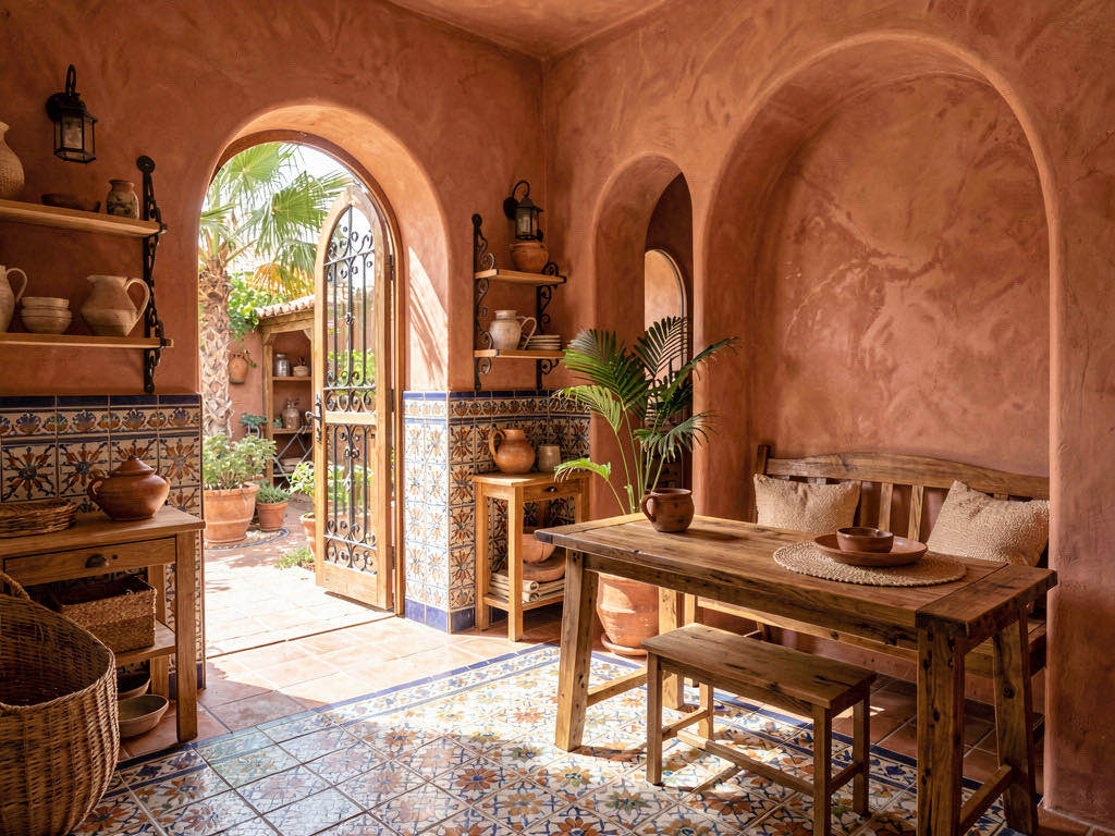 Mediterranean Nursery with built-in bookwall