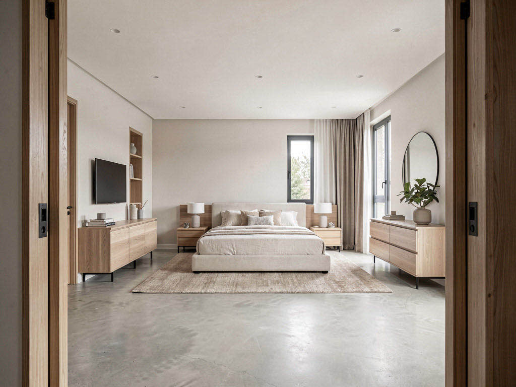 Modern bedroom — wide