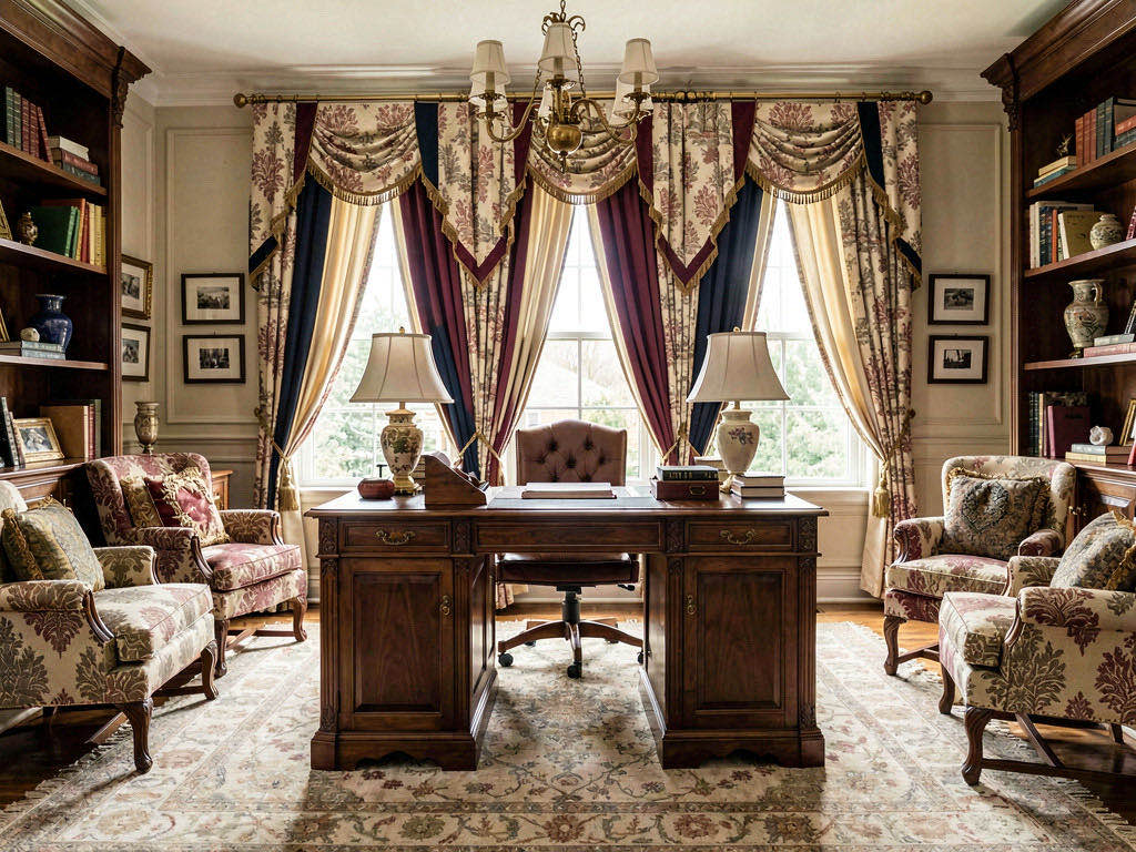 Traditional Office with reading corner