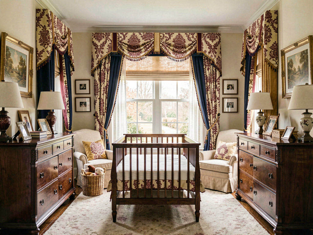 Traditional Nursery with sunken seating pit