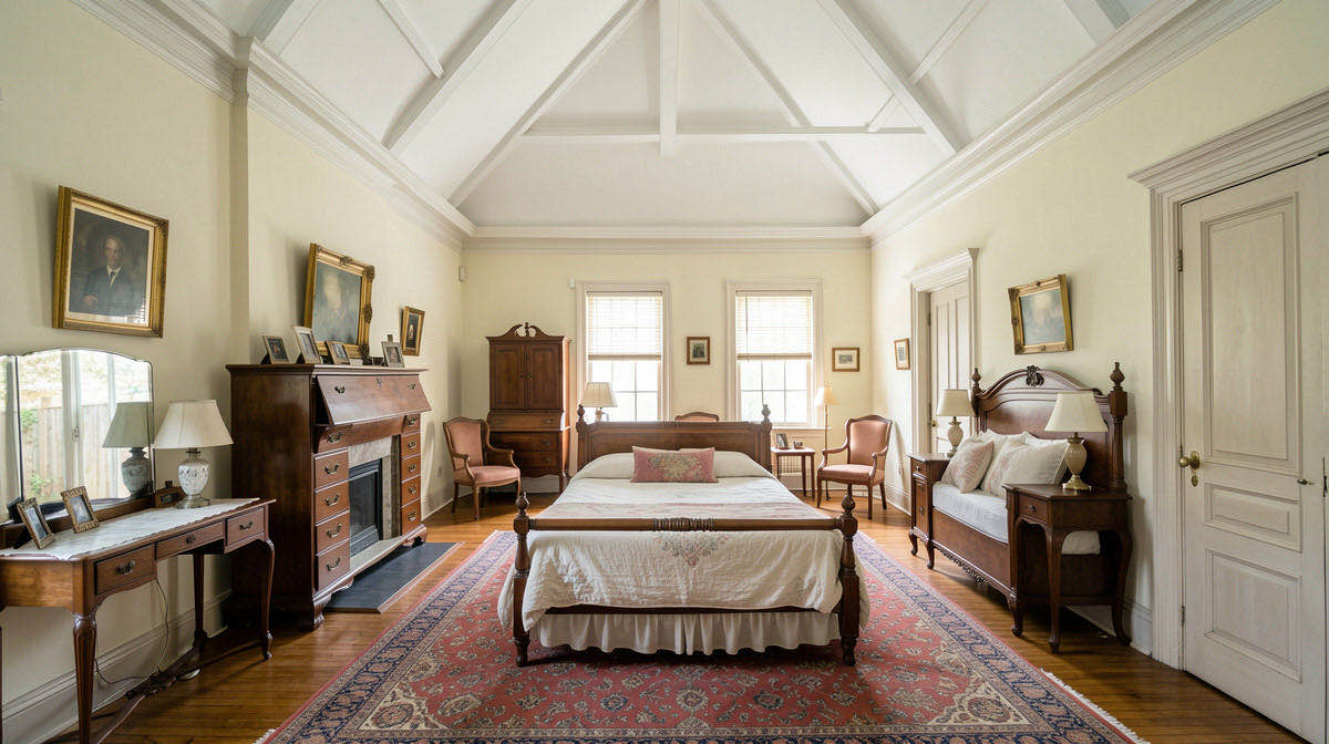 Victorian bedroom — wide