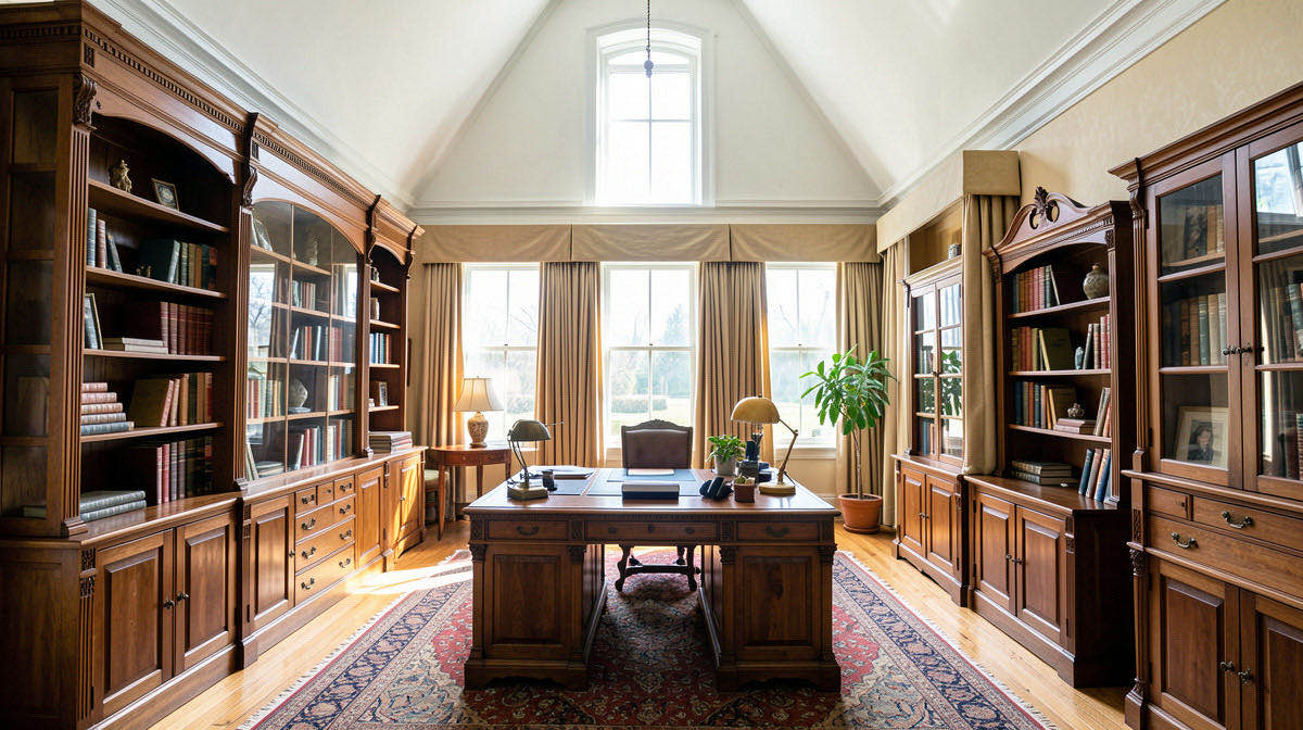 Victorian home office — wide