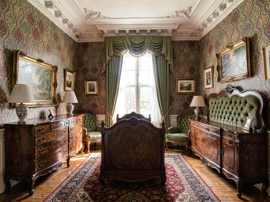 Victorian Nursery with arched doorway