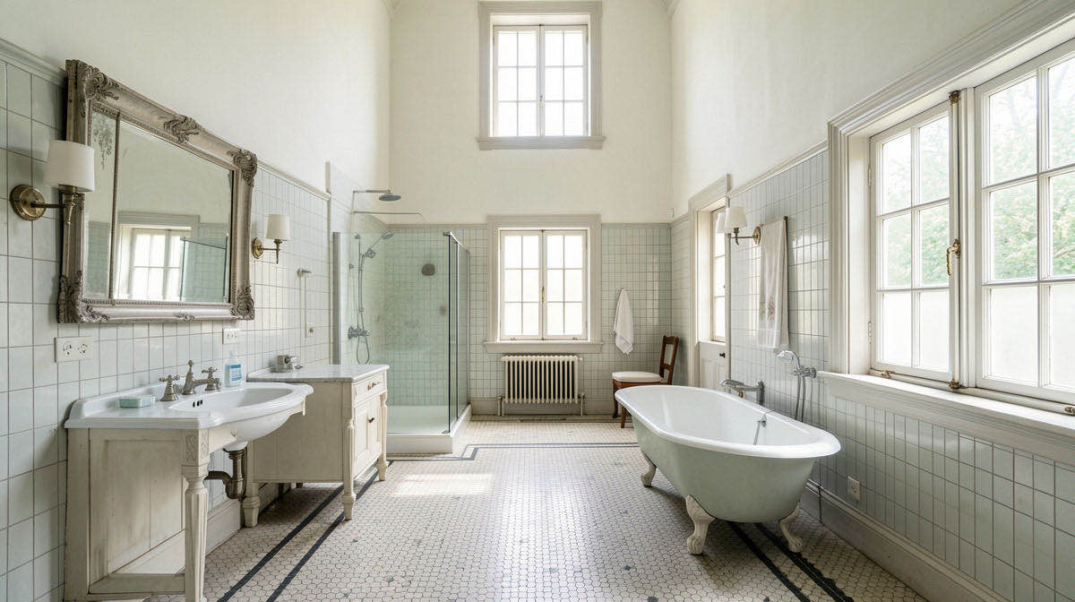 Vintage bathroom — wide